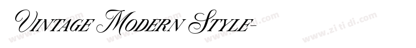 Vintage Modern Style字体转换